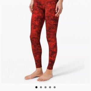 Lululemon High Rise Pant Red Lunar New Year Print